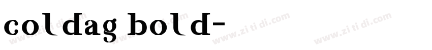 coldag bold字体转换